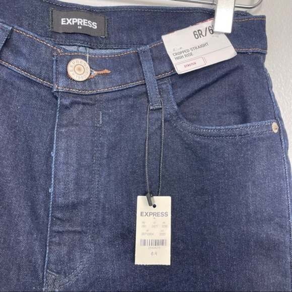 Express Women's High Rise Jeans - Dark Blue - Picture 9 of 10